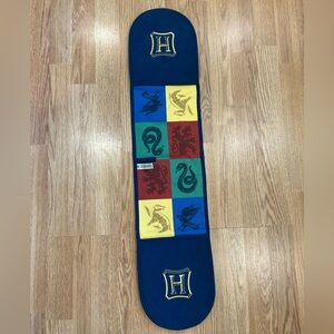 Hogwarts House Crest Scarf - Navy with Red, Green, Yellow, Blue Panels